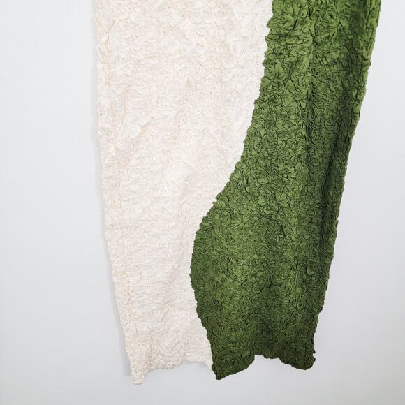 Mara Hoffman Sloan Popcorn Dress in Green Cream Small - Picture 6 of 9